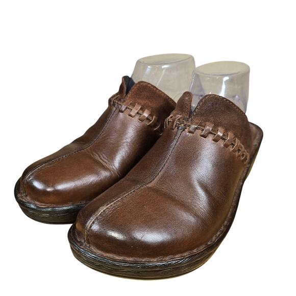 Born Clogs Women's Size 10 Brown Slip On Heeled Walking Comfort Shoes - Picture 2 of 9